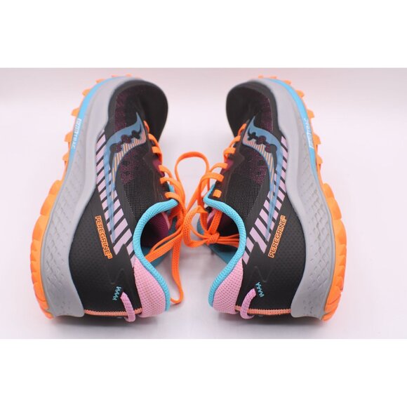 Saucony Womens Peregrine 11 Trail Running Shoes 8.5 Black/Orange PwrTrac Formfit - Picture 7 of 12